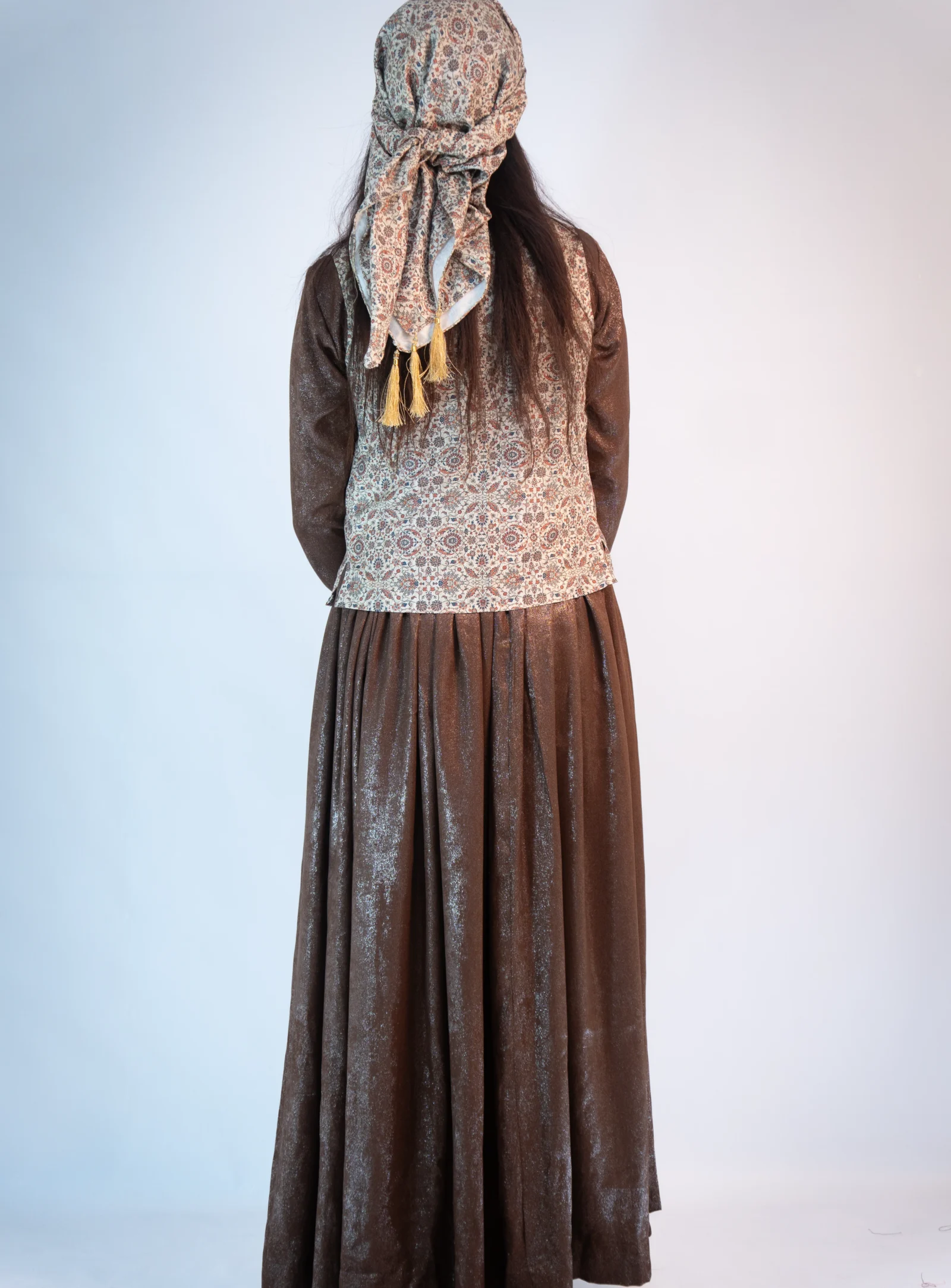 Women Pashmina White Himachal Sadri - Dhattu combo