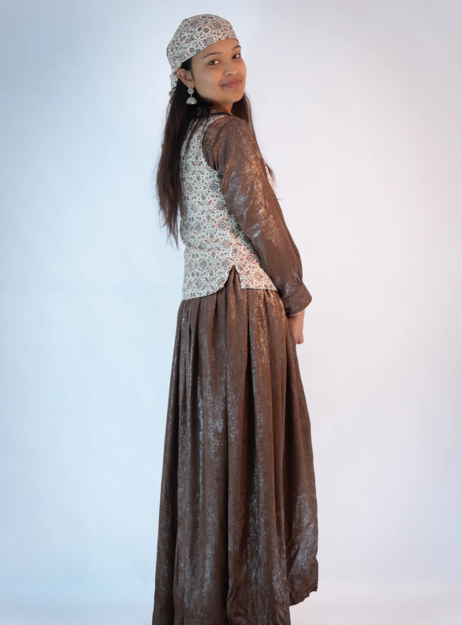 Women Pashmina White Himachal Sadri - Dhattu combo