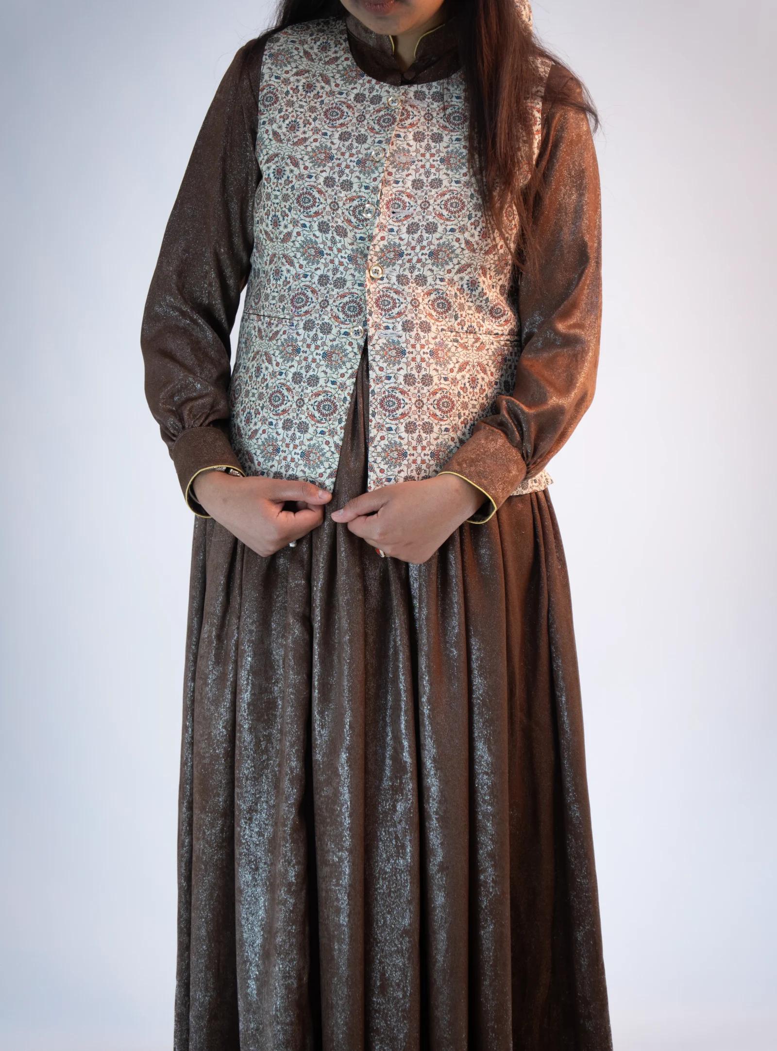 Women Pashmina White Himachal Sadri - Dhattu combo