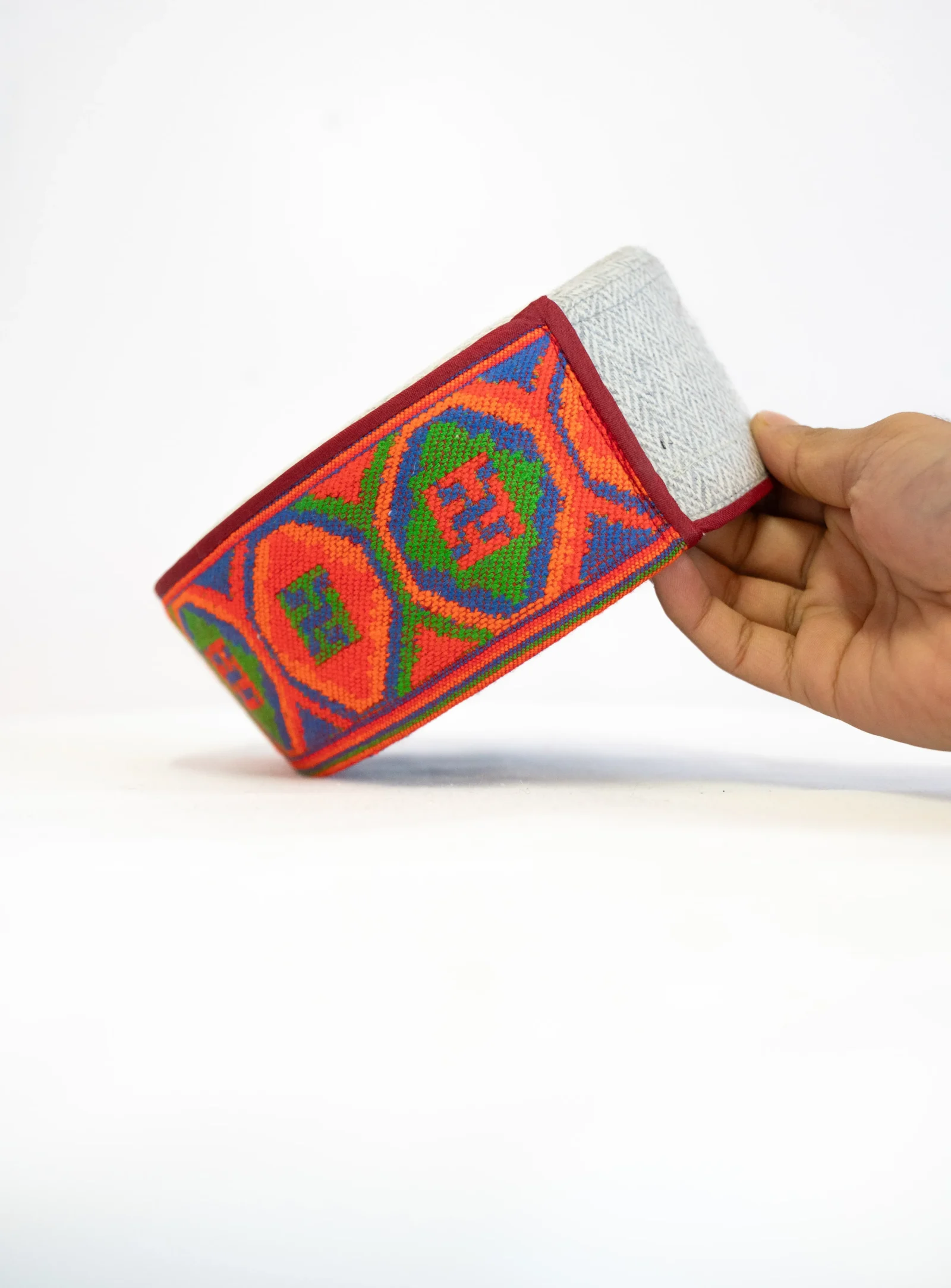 Kullu Himachali Cap – Geometric Weave