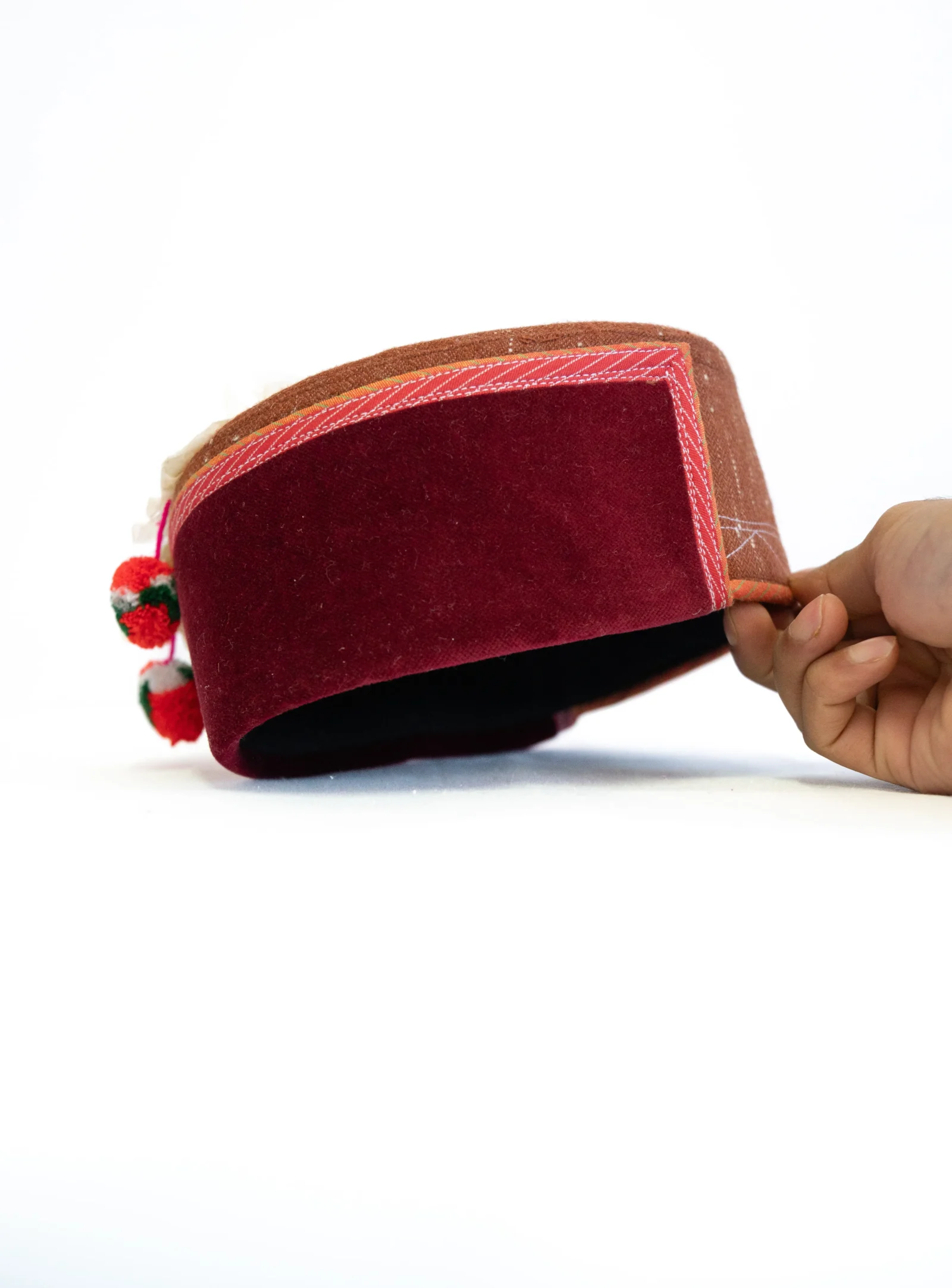 Pahadi Heritage Topi – Classic Red