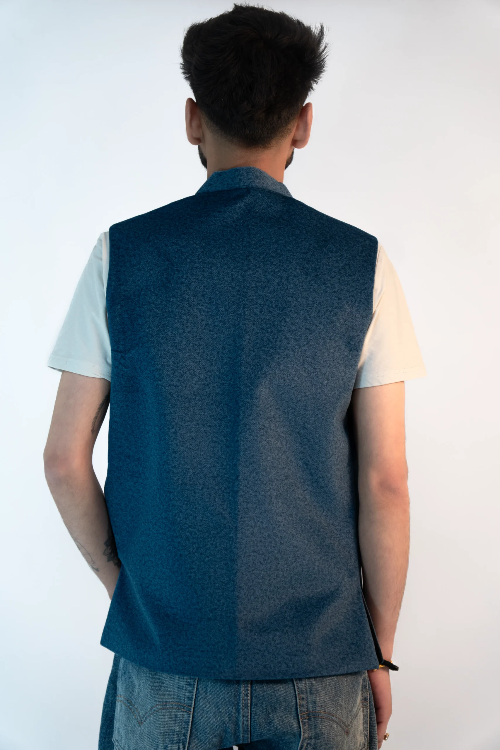 Men’s Classic Himachali Sadri – Teal Ocean-3