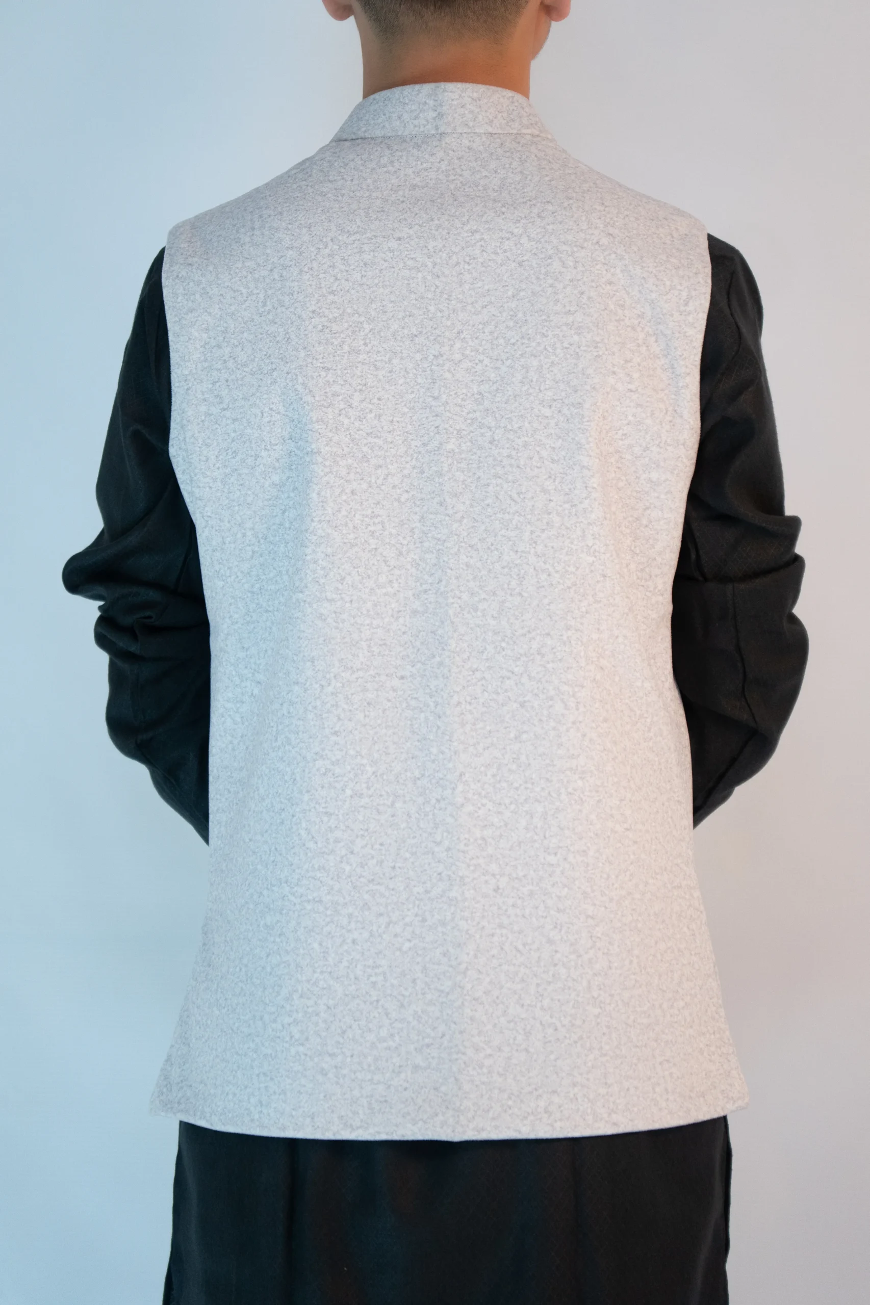 Men's Classic Pahadi Sadri – Ivory Cream-3