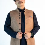 Men’s Himachali Sadri – Sandstone Beige Martin Fabric