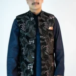 Men's Royal Brocade Sadri – Onyx Black