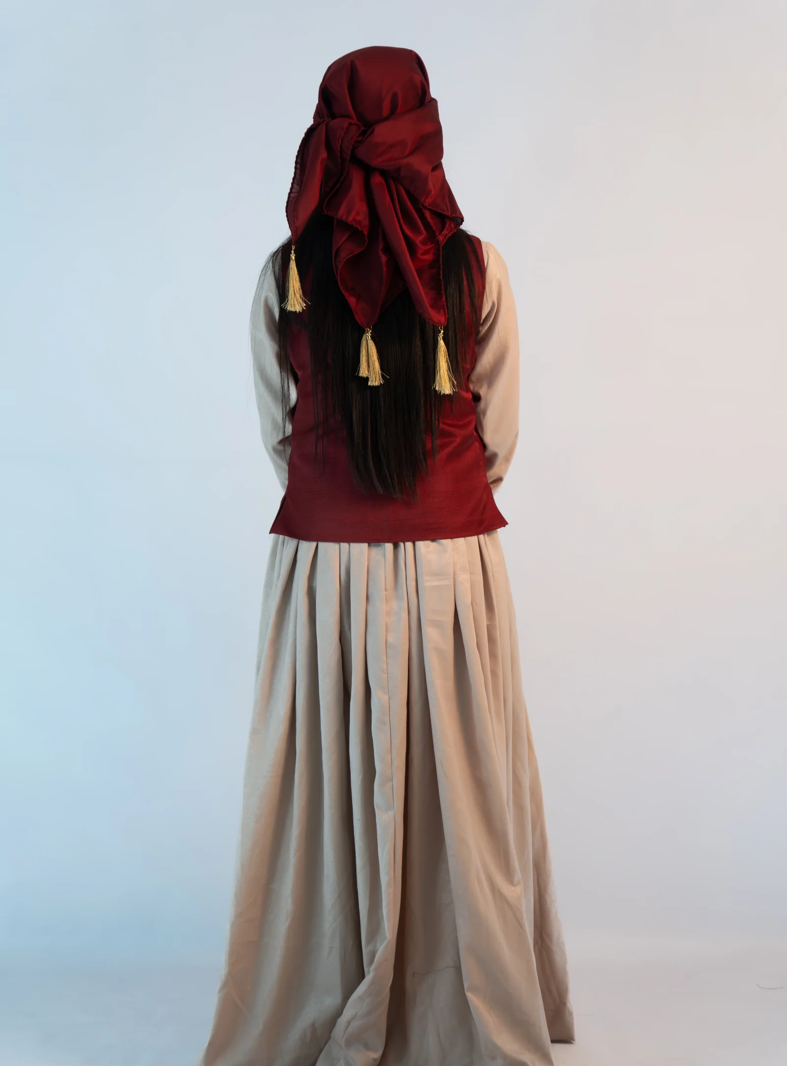 Raw Silk Mehroon Jacket - Dhattu Combo