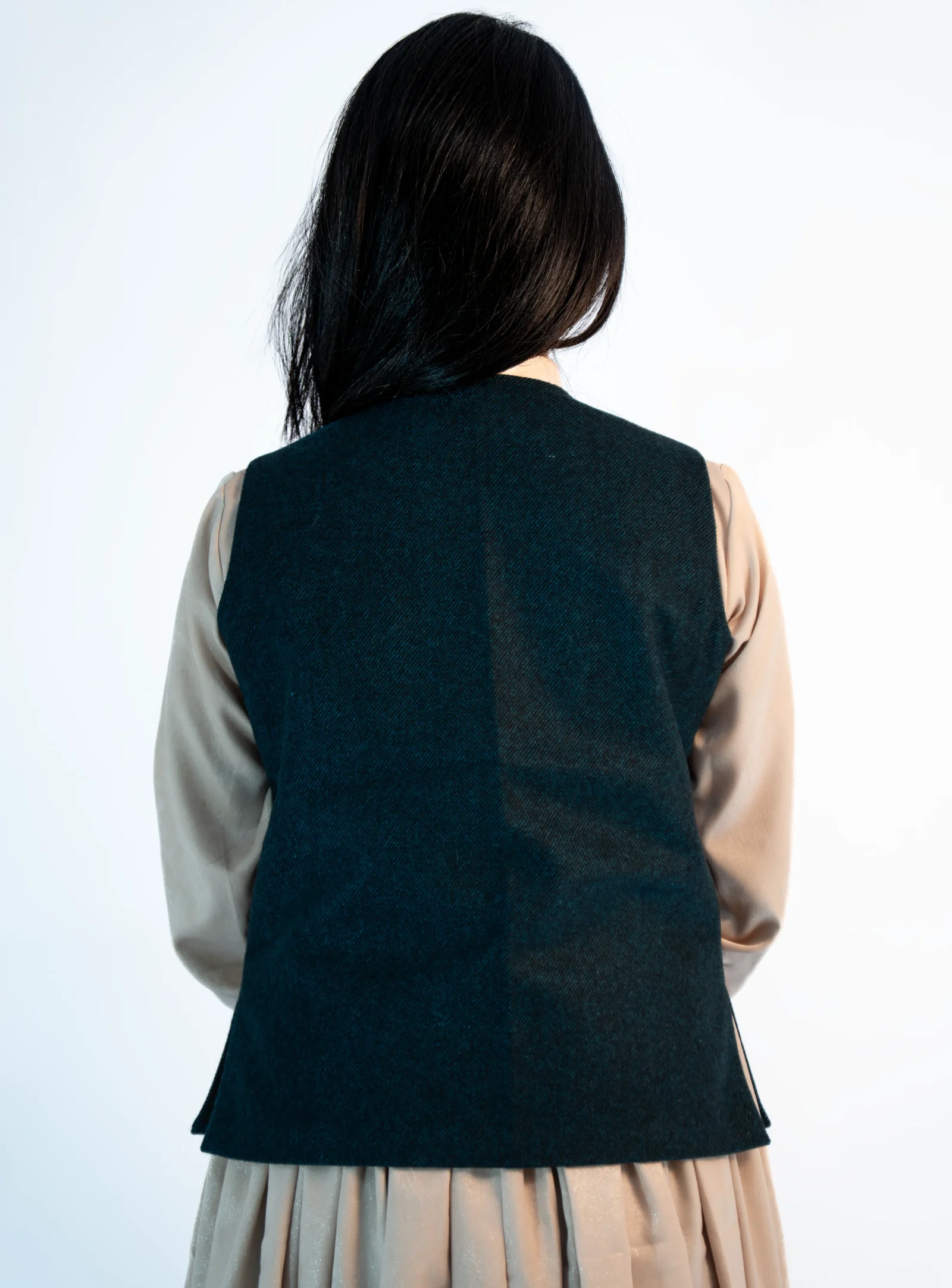 Women’s Blue Tweed Himachali Sadri