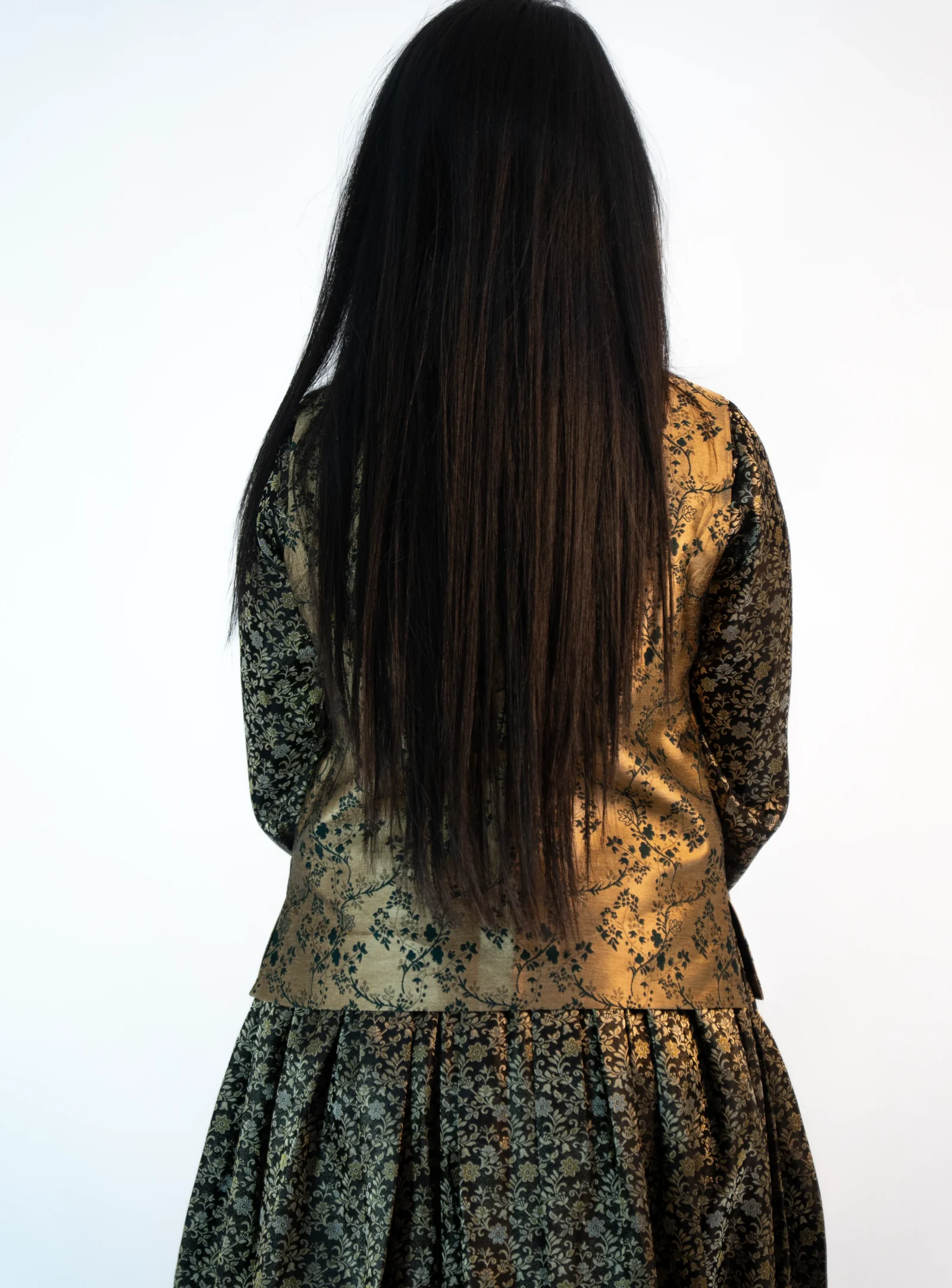 Women’s Festive Brocade Sadri – Antique Gold