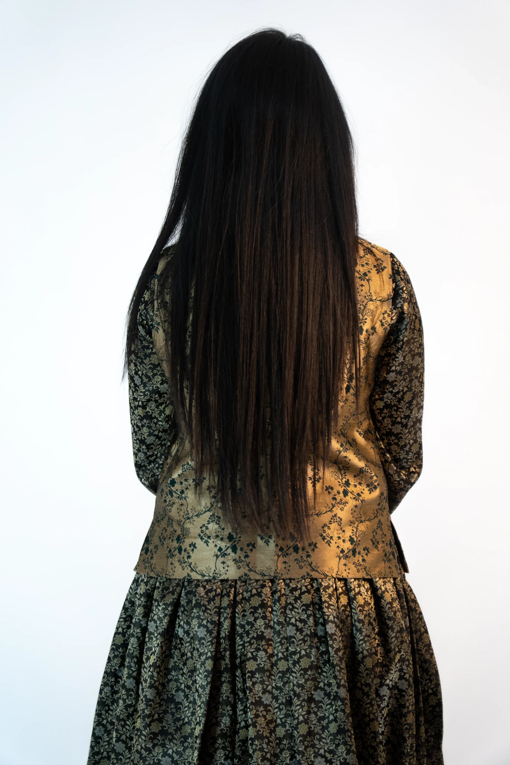 Women’s Festive Brocade Sadri – Antique Gold-3