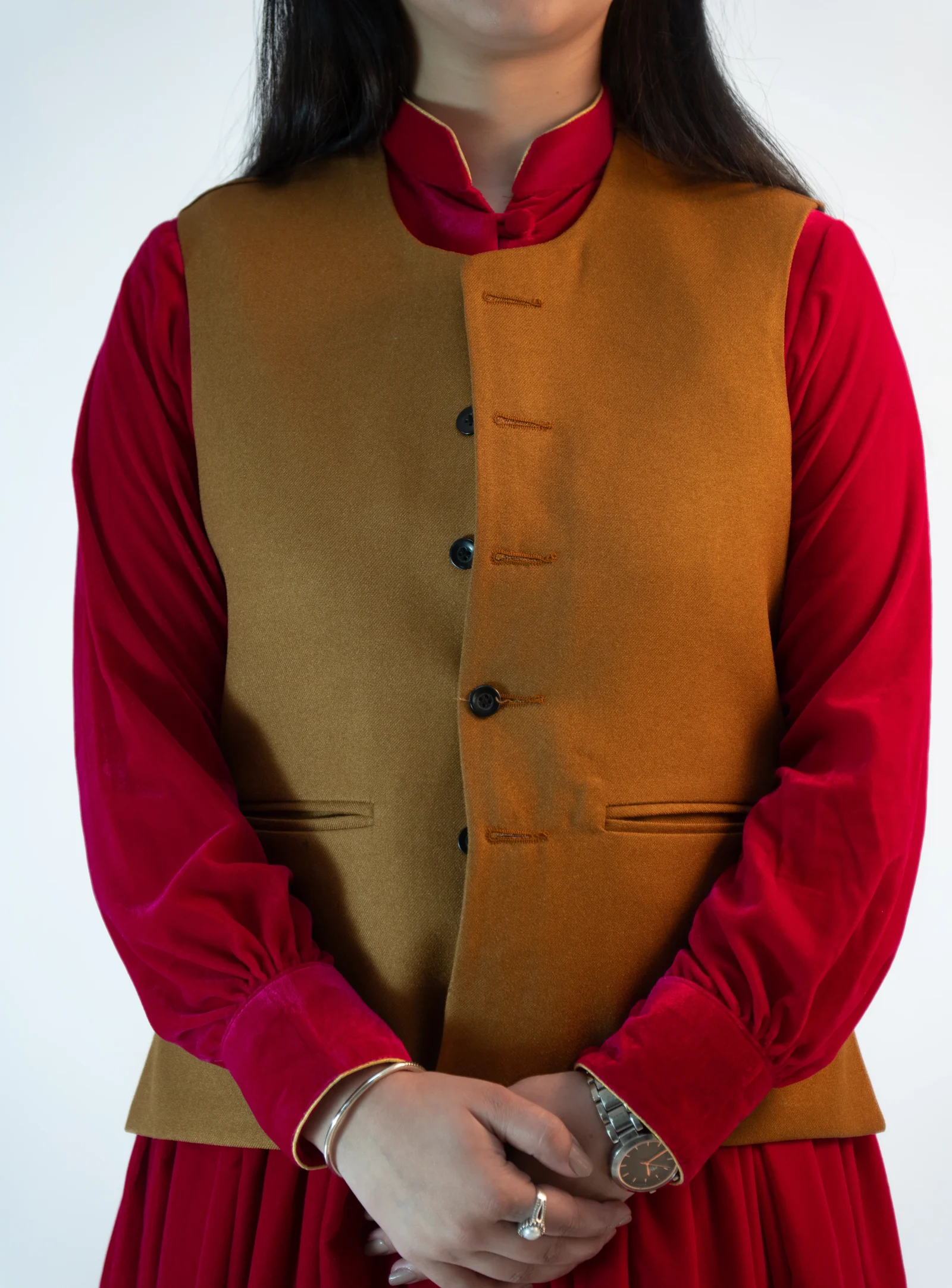 Women’s Plain Pashmina Sadri – Caramel Mustard Classic