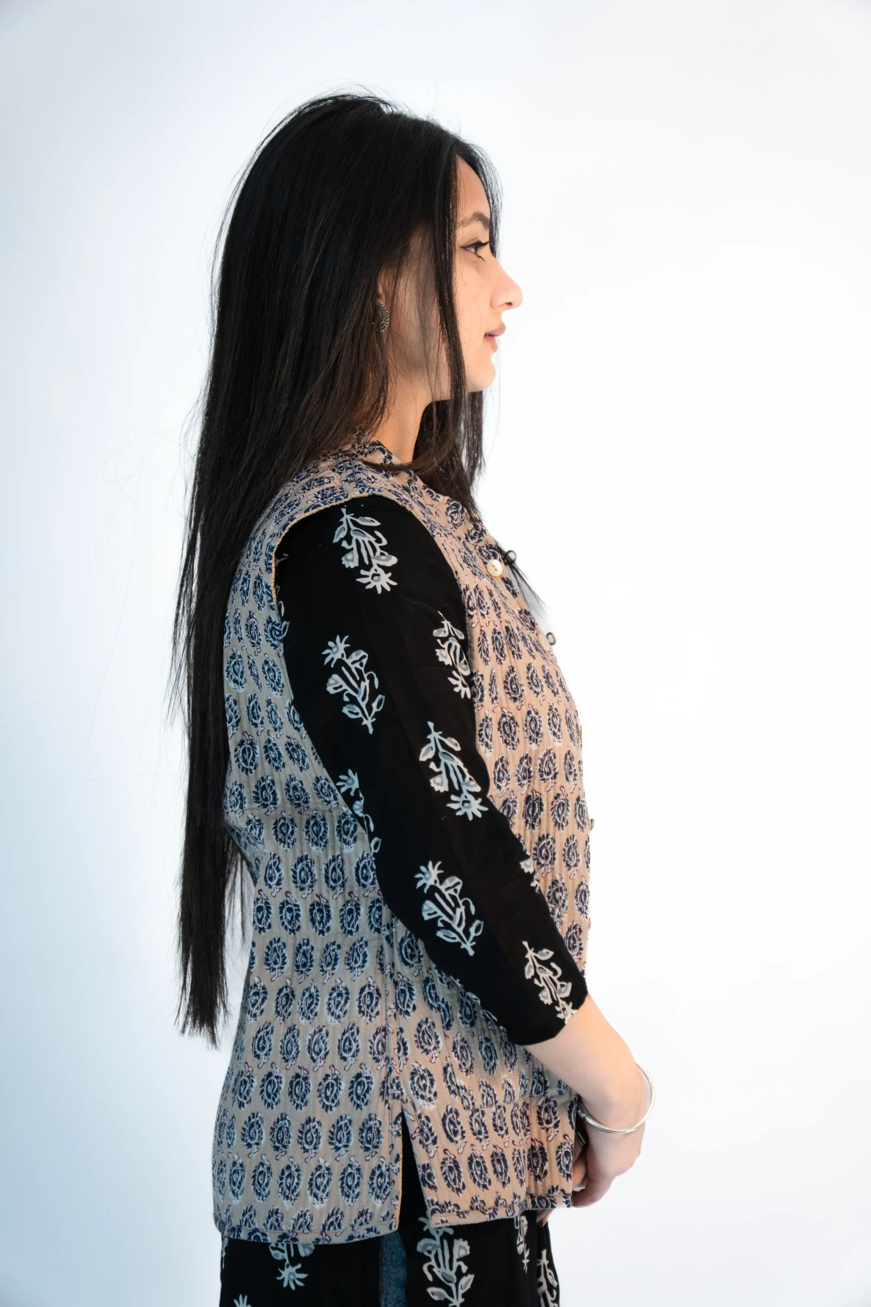 Women’s Reversible Silk Sadri -4