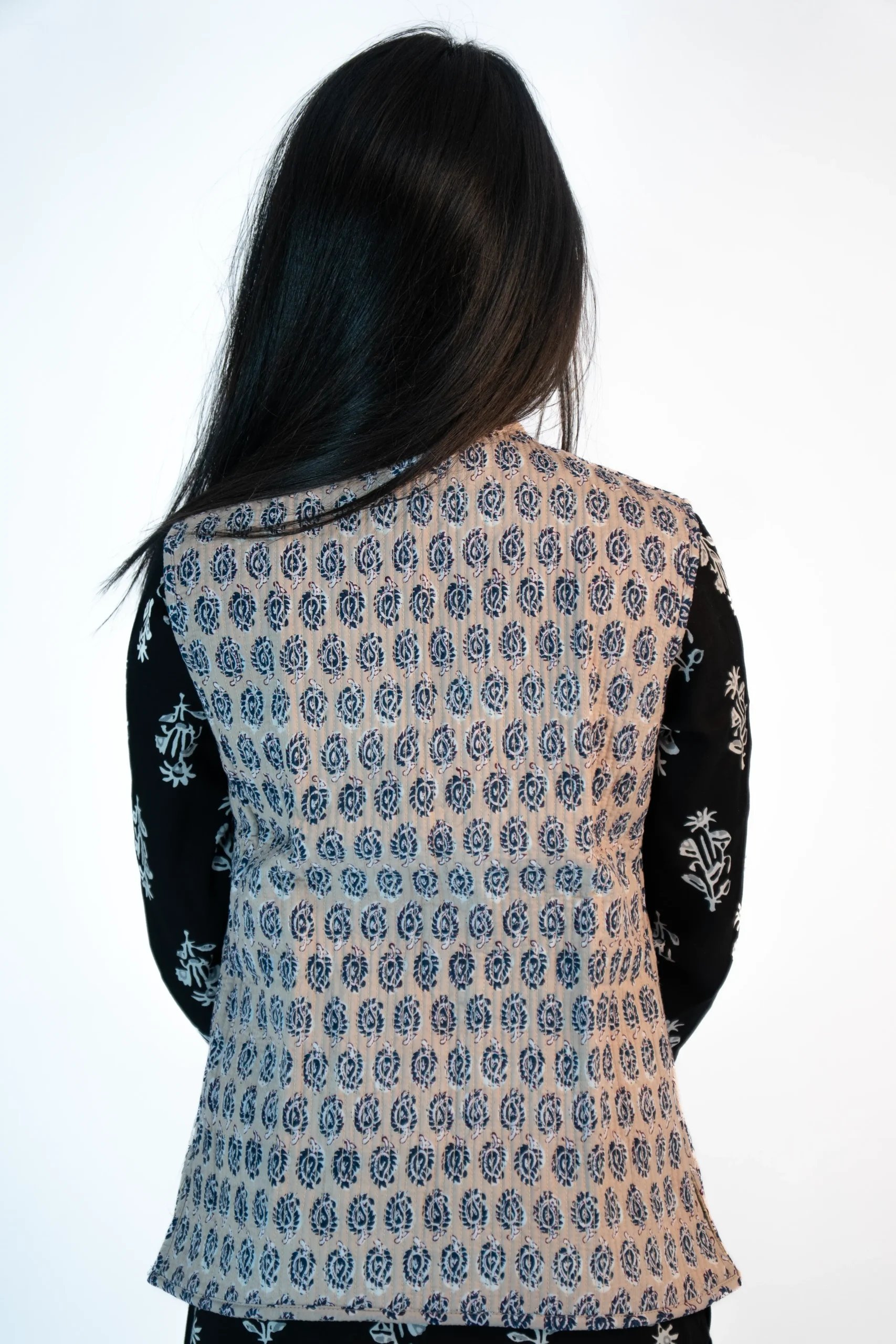 Women’s Reversible Silk Sadri -5